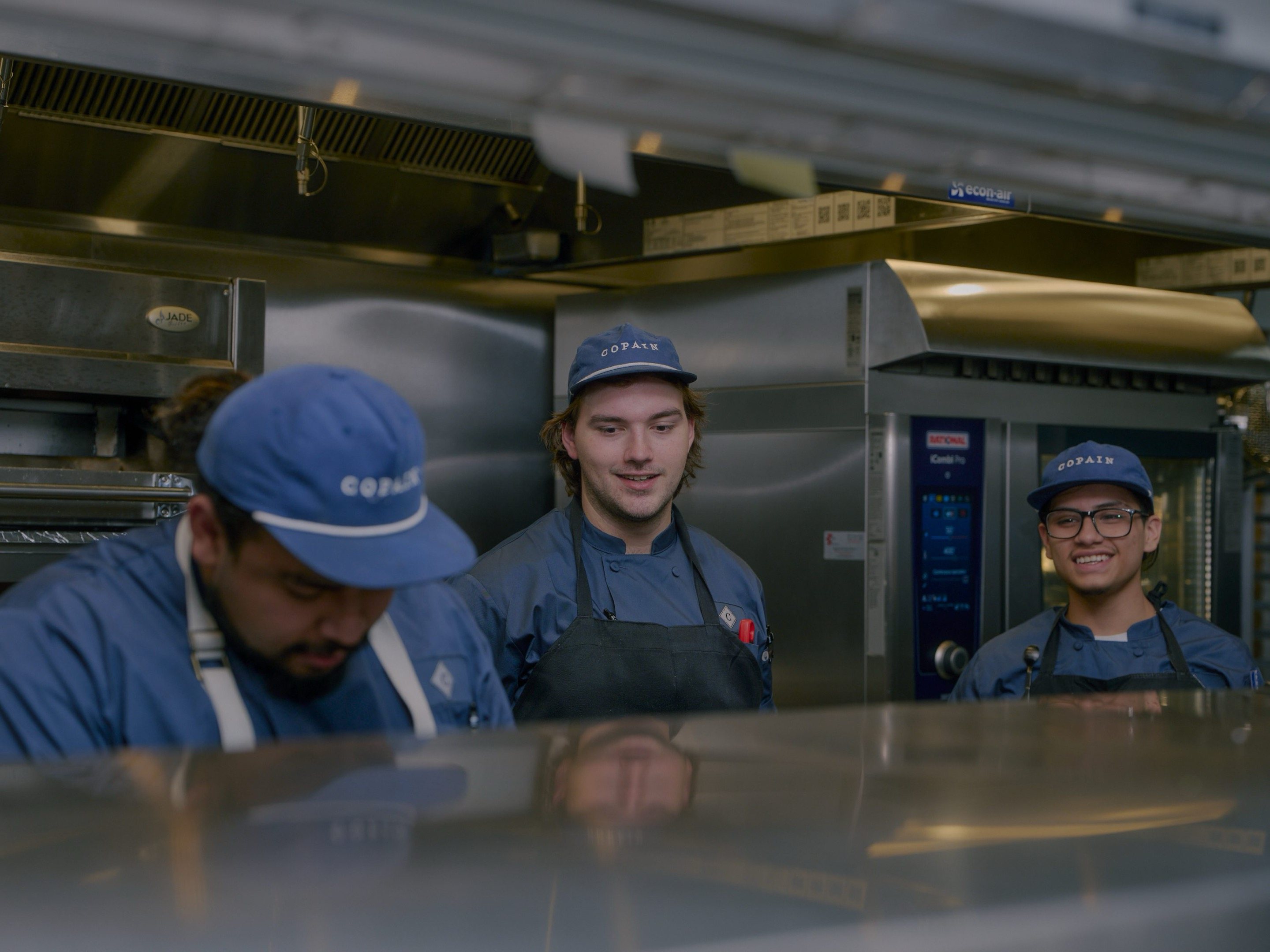 Copain team in the kitchen and dining room
